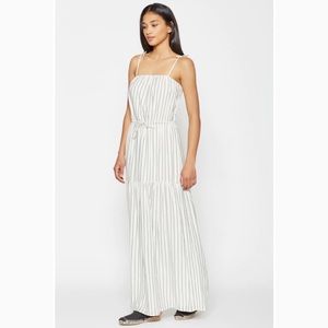 NWT Joie Theodorine Cream Black Stripe Maxi Dress